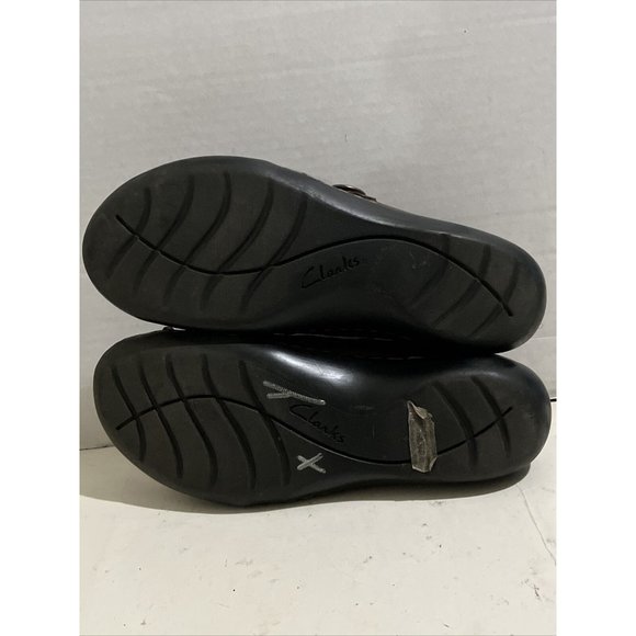 Clarks ASHLAND INDIGO Loafer Women Size 6.5M brown Pewter Leather Slip-On shoe - Picture 7 of 7